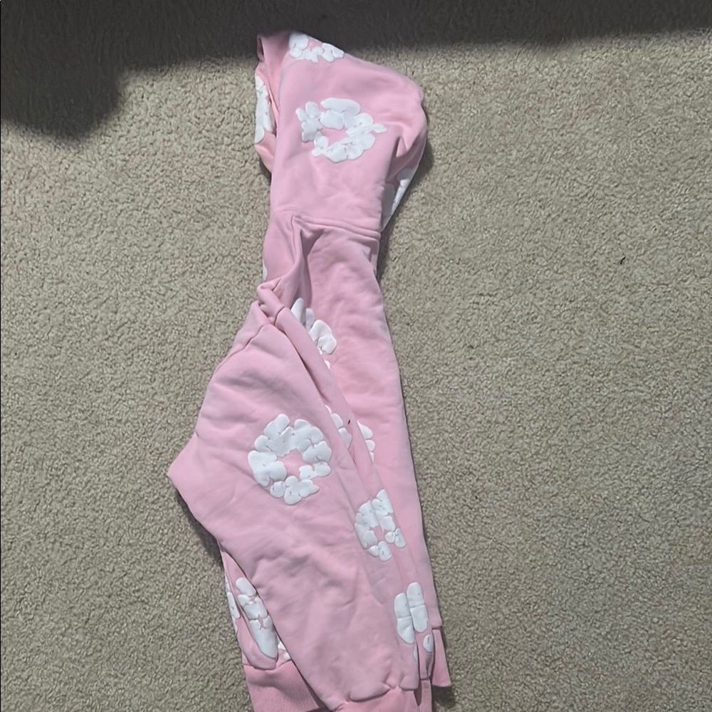 Pink Floral Sweatshirt/ denim tears